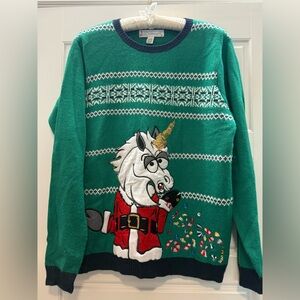 Jolly Sweaters Unicorn Sweater, sz lg